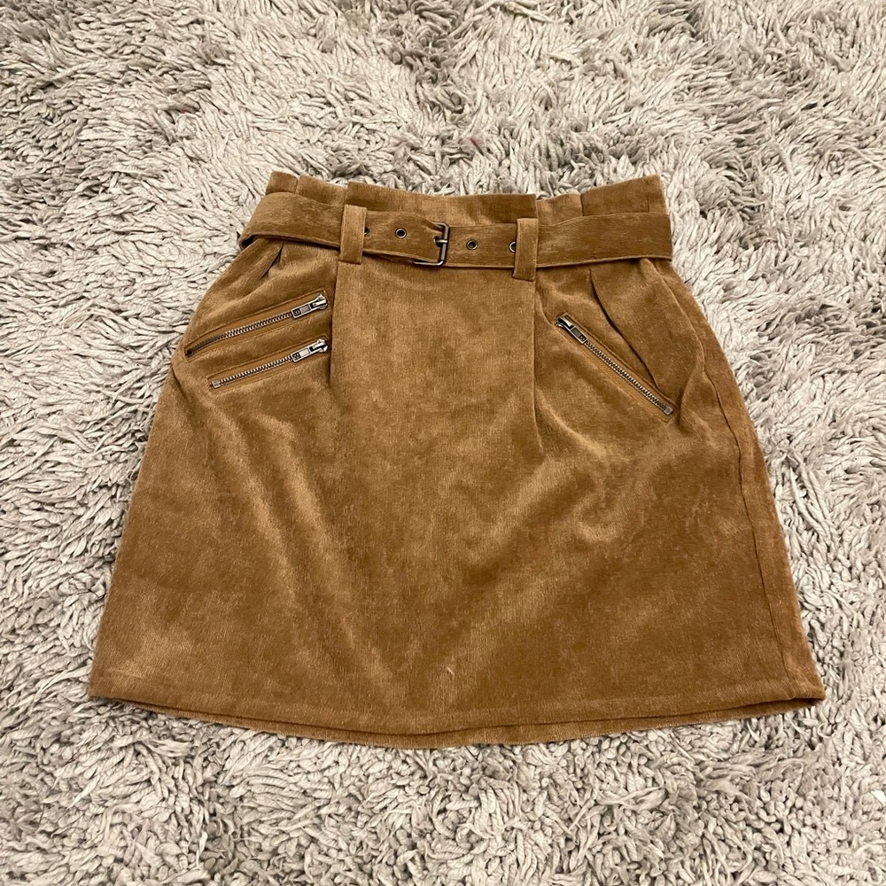 Lush Brown Mini Skirt